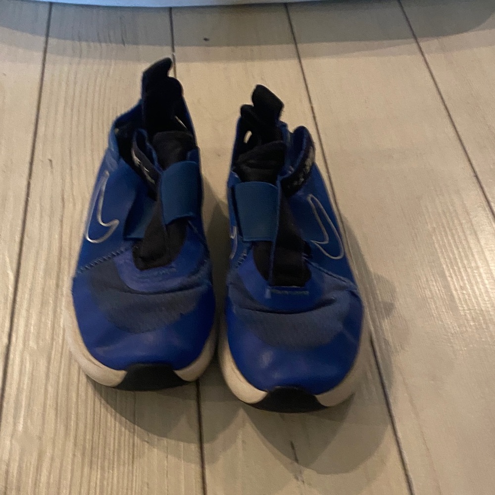 Nike Kids Royal Blue Slip-On Sneakers with White Trim